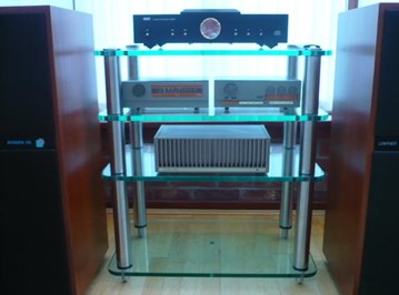 19mm glass and stainless , hi-fi stand , over-engineered,