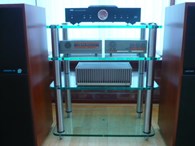 19mm glass and stainless , hi-fi stand , over-engineered,